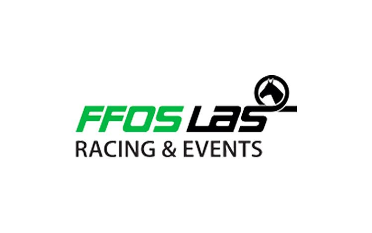 Ffos Las Racecourse logo on a white background.