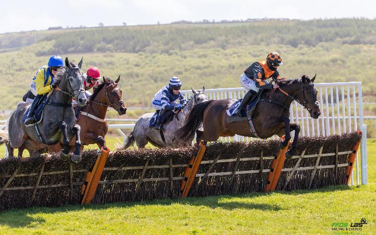 Racing action at Ffos Las Racecourse